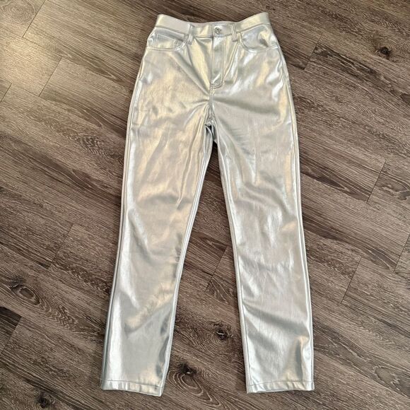 Abercrombie & Fitch The 90s Straight Ultra High Rise Silver Curve Love Long - Picture 1 of 6